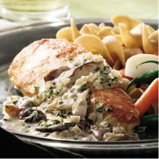 Healthy but Hearty: Chicken with Mushroom Cream Sauce