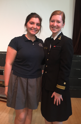 Grace with US Naval Academy Women's Glee Club member 