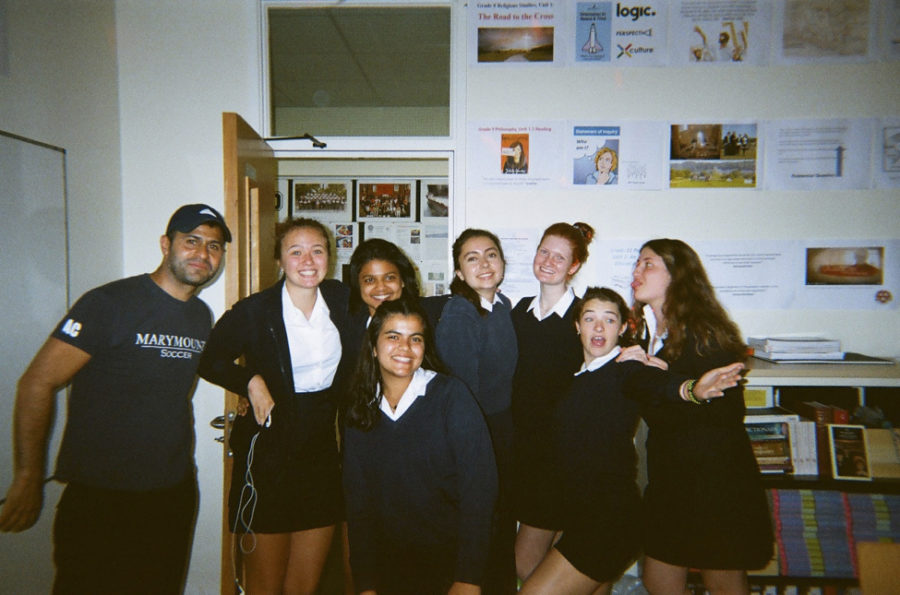 My PE class and I with our PE teacher, taken by another student.