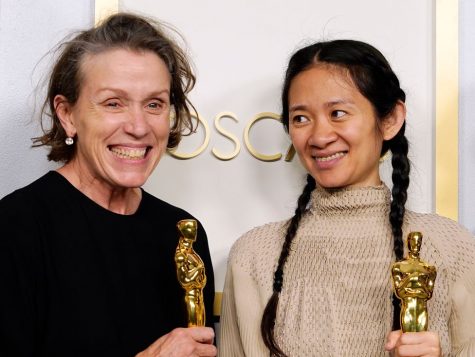 Frances McDormand and Chloe Zhao take home their awards For best picture for hit film, “Nomadland.”