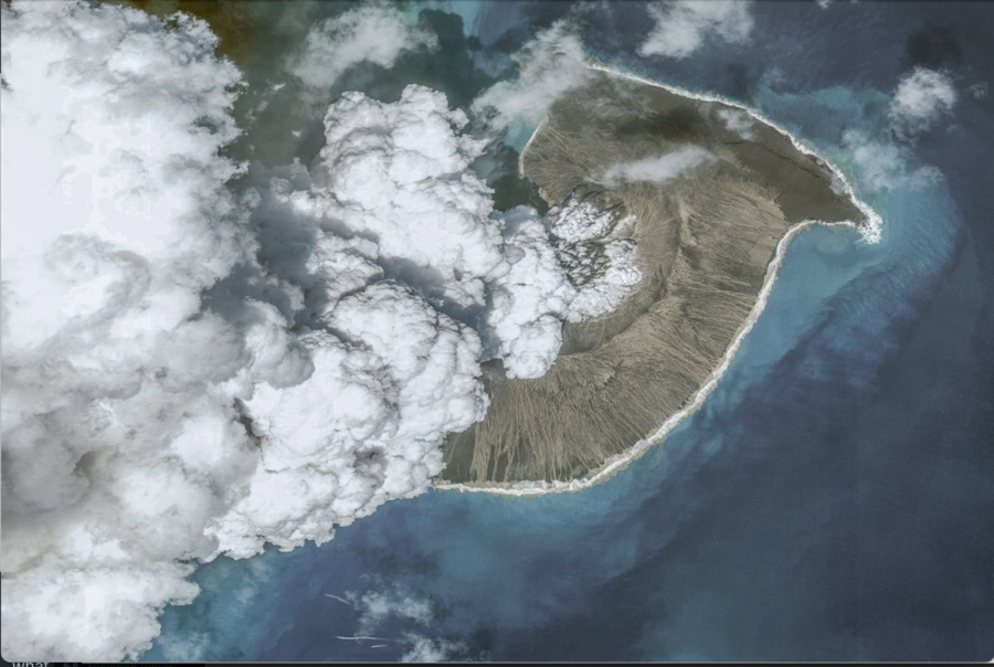 Aftermath of Tongan Volcanic Eruption