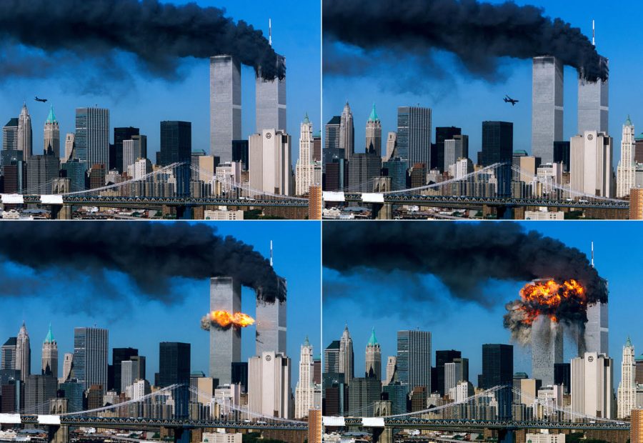 Dr. Menard: A sequence of the pics of the news I actually watched before school the morning of September 11th 2001.