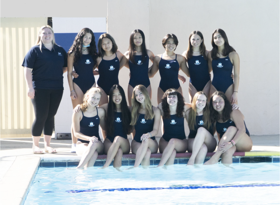 Image of the Varsity Swim team. Image courtesy of Marymount Athletics. 