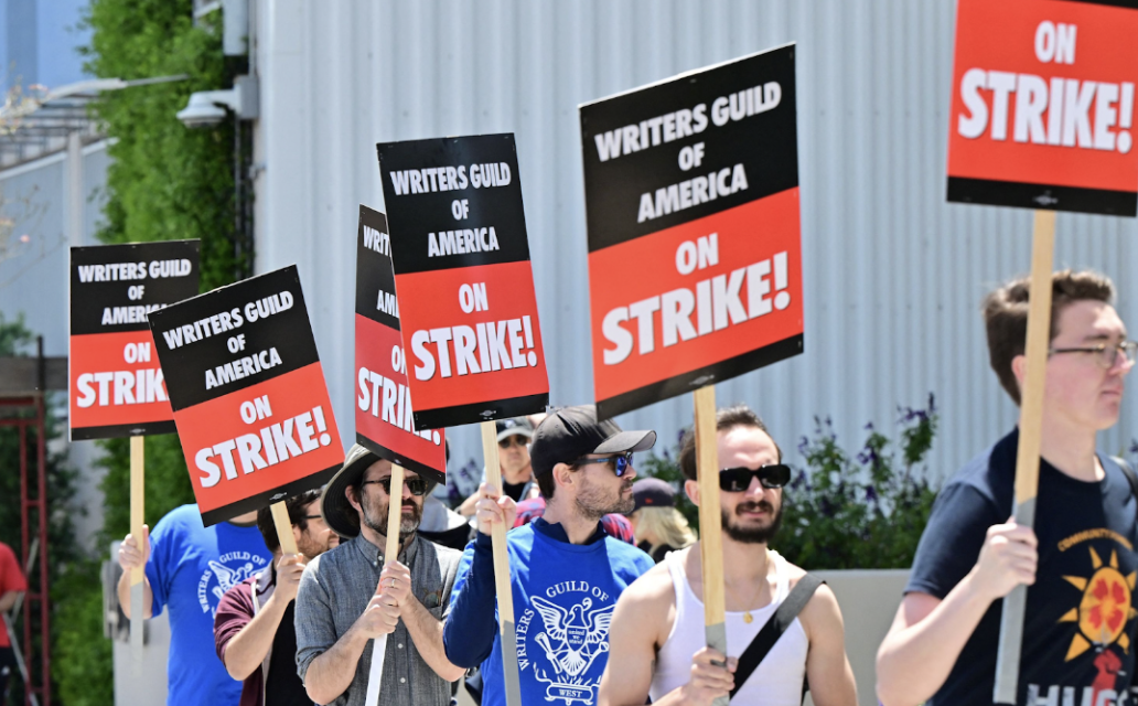 Supporters of the strike actively protesting. Photo courtesy of CNN