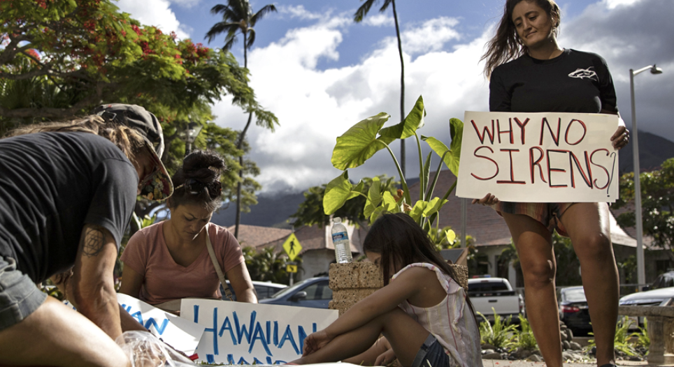 Student Activism in Response to Maui Wildfire