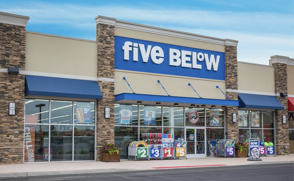 Outside of a Five Below store 
(Image courtesy of Sioux Falls Businesses)
