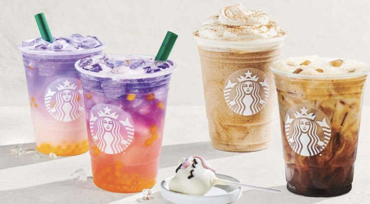 New Summer Starbucks Menu. Photo courtesy of Starbucks